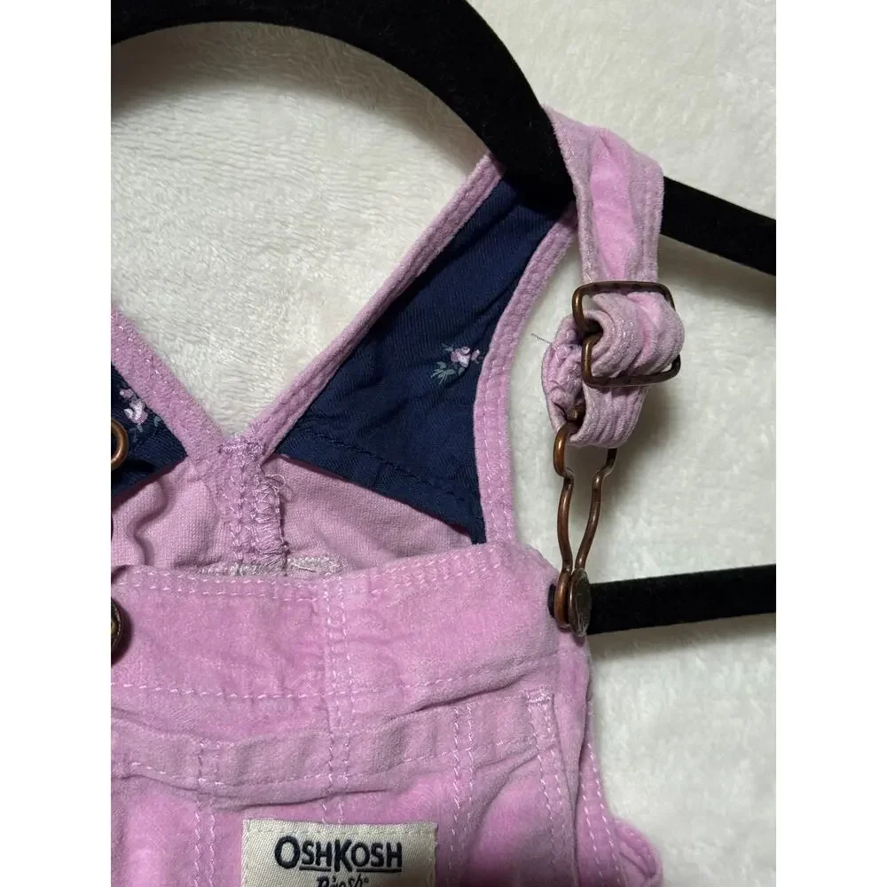 Oshkosh B'gosh Vestbak Baby Pink Floral Overalls Size 3M